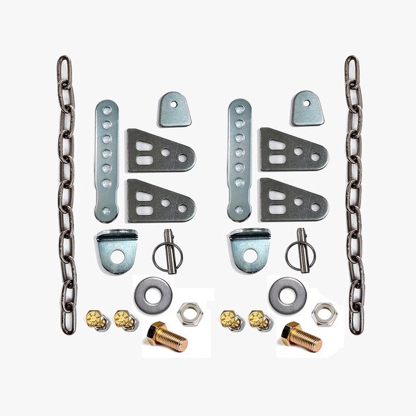 Universal Front End Chain Travel Limiter Kit 79-22 Ford Mustang - Click Image to Close